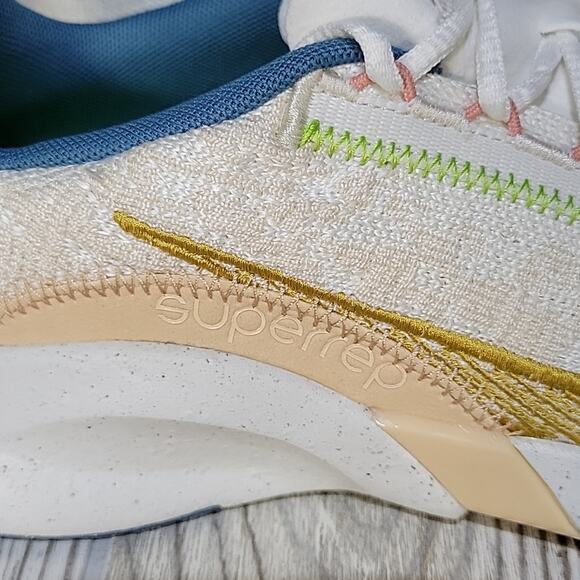 Nike SuperRep Go 3 Flyknit Next Nature Sun Club White Sanded Gold Sneakers NWT - Picture 3 of 15